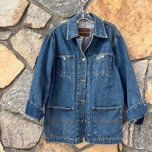 RALPH LAUREN LAUREN JEAN'S CO WOMENS DENIM CHORE COAT BARN JACKET NWOT